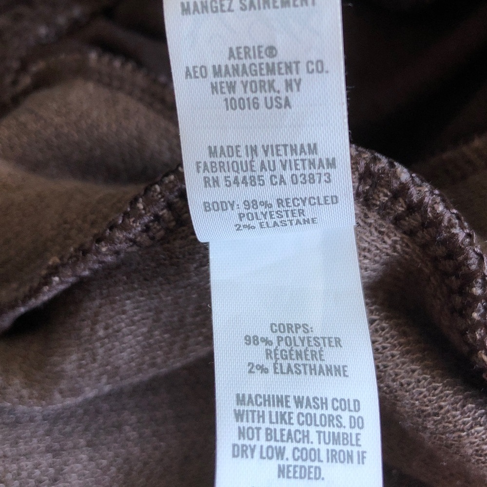 Aerie Offline Cable Knit Wide Leg Lounge Pants Chenille Trouser Brown Pull On - Picture 11 of 14